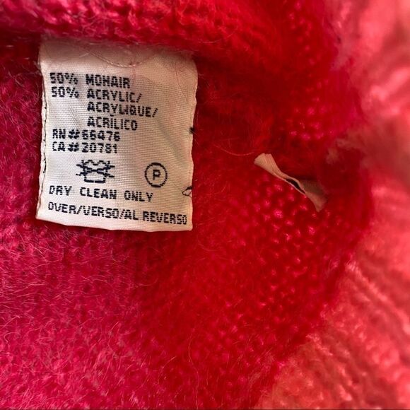 Tommy Hilfiger Y2K Pink Mohair Blend Cardigan Sweater - Picture 7 of 9